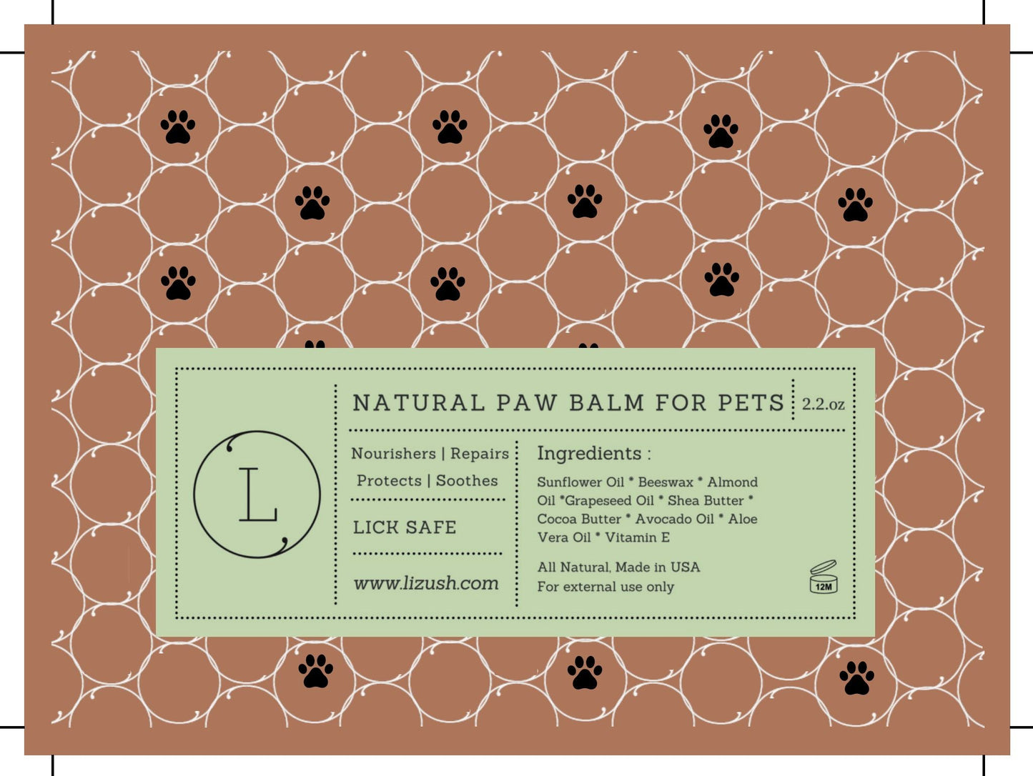 Paw Balm for PETS - ALL NATURAL